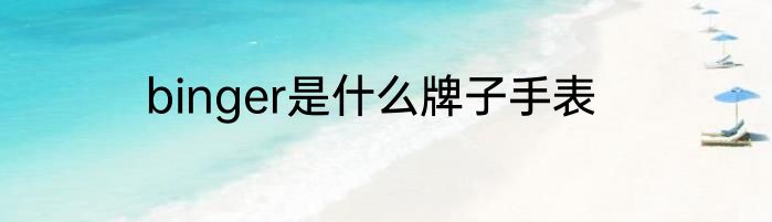 binger是什么牌子手表