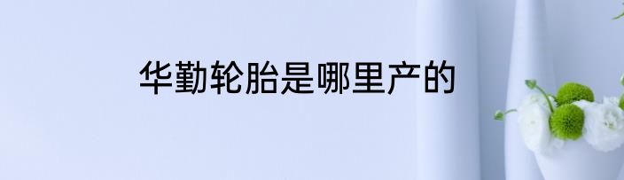 华勤轮胎是哪里产的