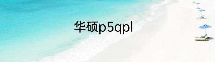 华硕p5qpl