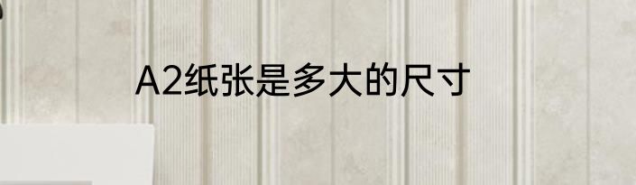A2纸张是多大的尺寸