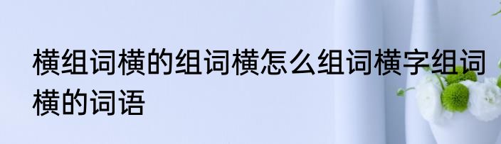 横组词横的组词横怎么组词横字组词横的词语