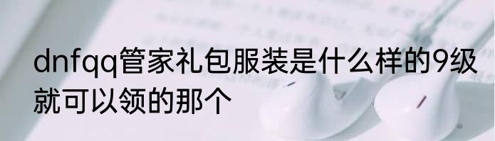 dnfqq管家礼包服装是什么样的9级就可以领的那个