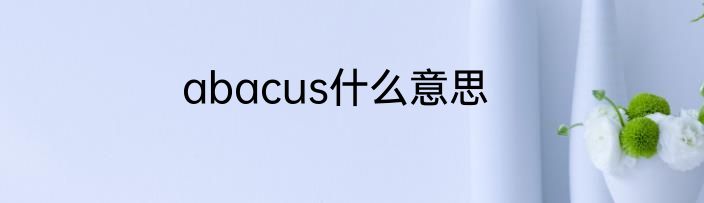 abacus什么意思