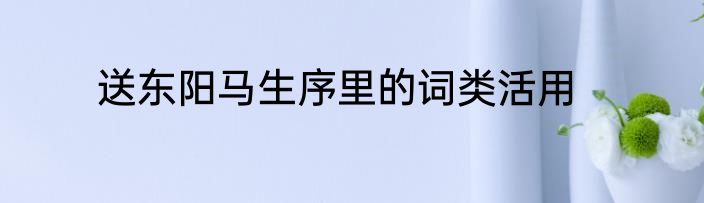 送东阳马生序里的词类活用