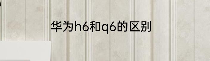 华为h6和q6的区别