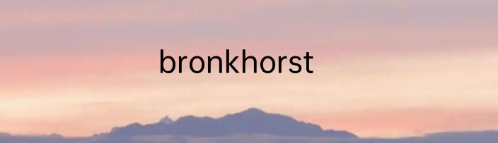 bronkhorst