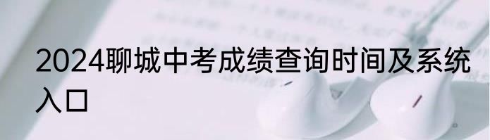 2024聊城中考成绩查询时间及系统入口