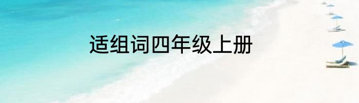 适组词四年级上册
