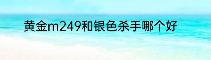 黄金m249和银色杀手哪个好