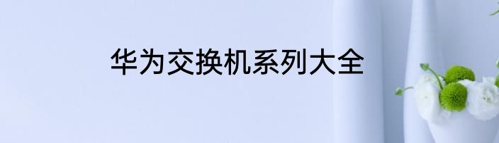 华为交换机系列大全