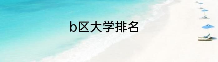 b区大学排名