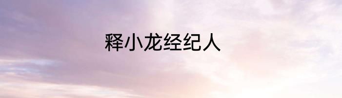 释小龙经纪人