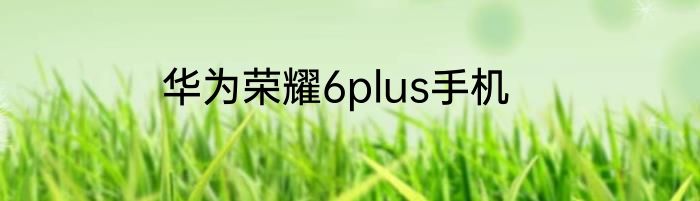 华为荣耀6plus手机