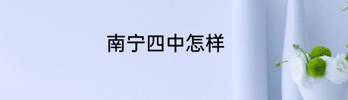 南宁四中怎样