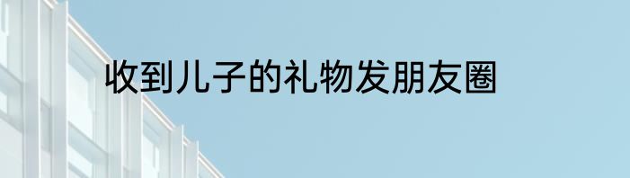 收到儿子的礼物发朋友圈
