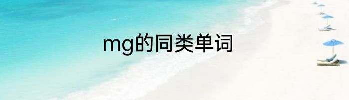 mg的同类单词