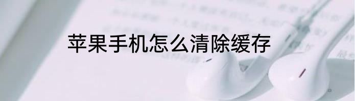 苹果手机怎么清除缓存