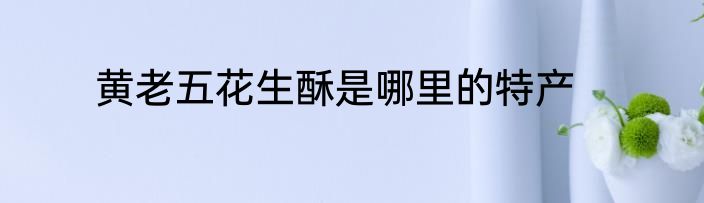 黄老五花生酥是哪里的特产