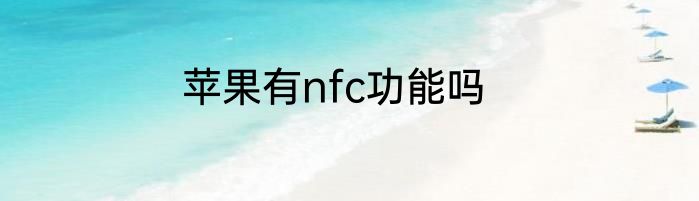 苹果有nfc功能吗