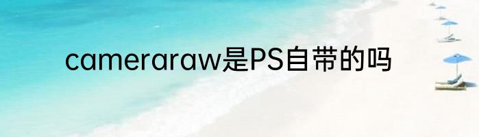 cameraraw是PS自带的吗