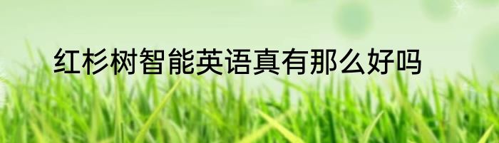 红杉树智能英语真有那么好吗