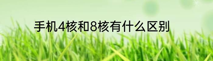 手机4核和8核有什么区别