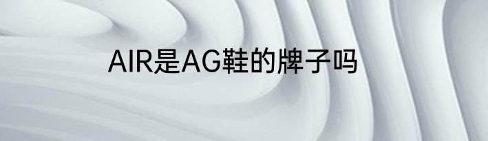 AIR是AG鞋的牌子吗