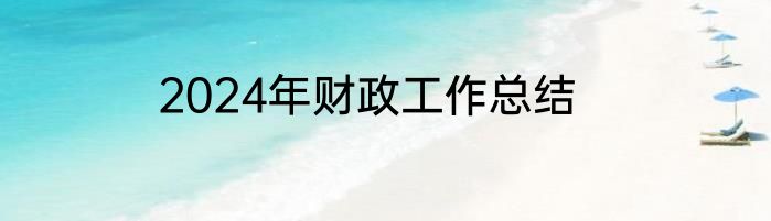 2024年财政工作总结