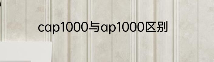 cap1000与ap1000区别