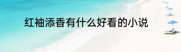 红袖添香有什么好看的小说
