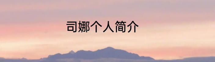 司娜个人简介